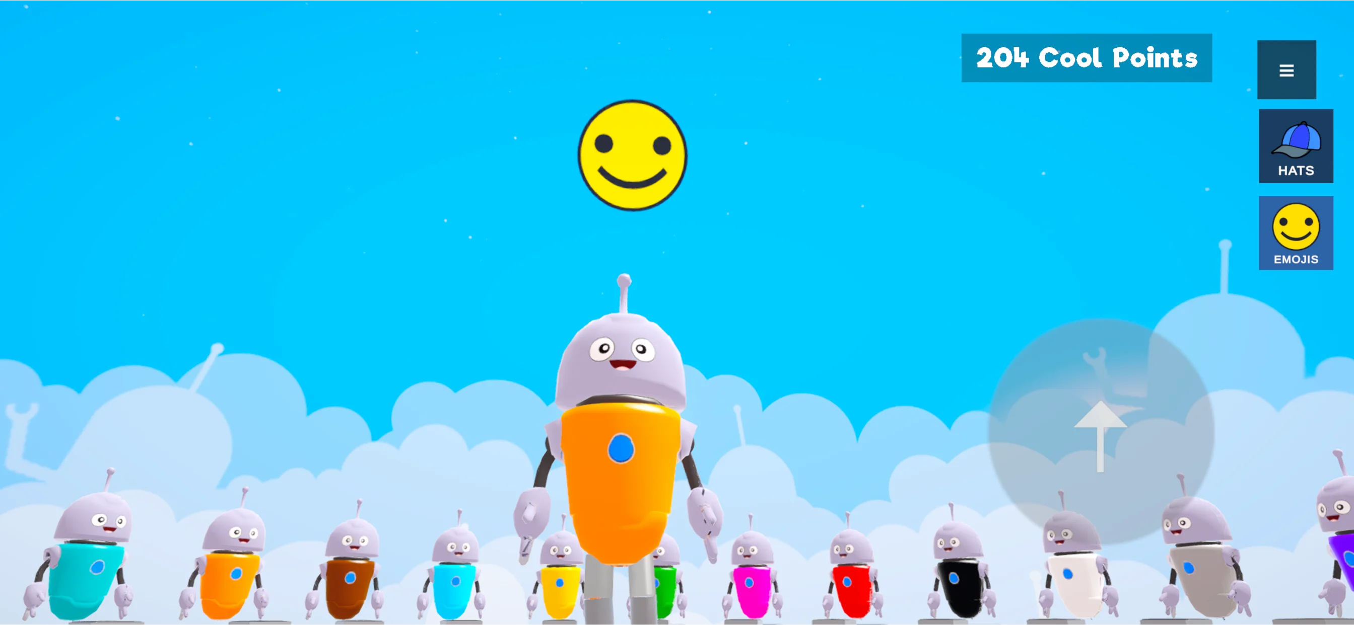 Colorful Buddy Bots gathered together in Buddy Planet