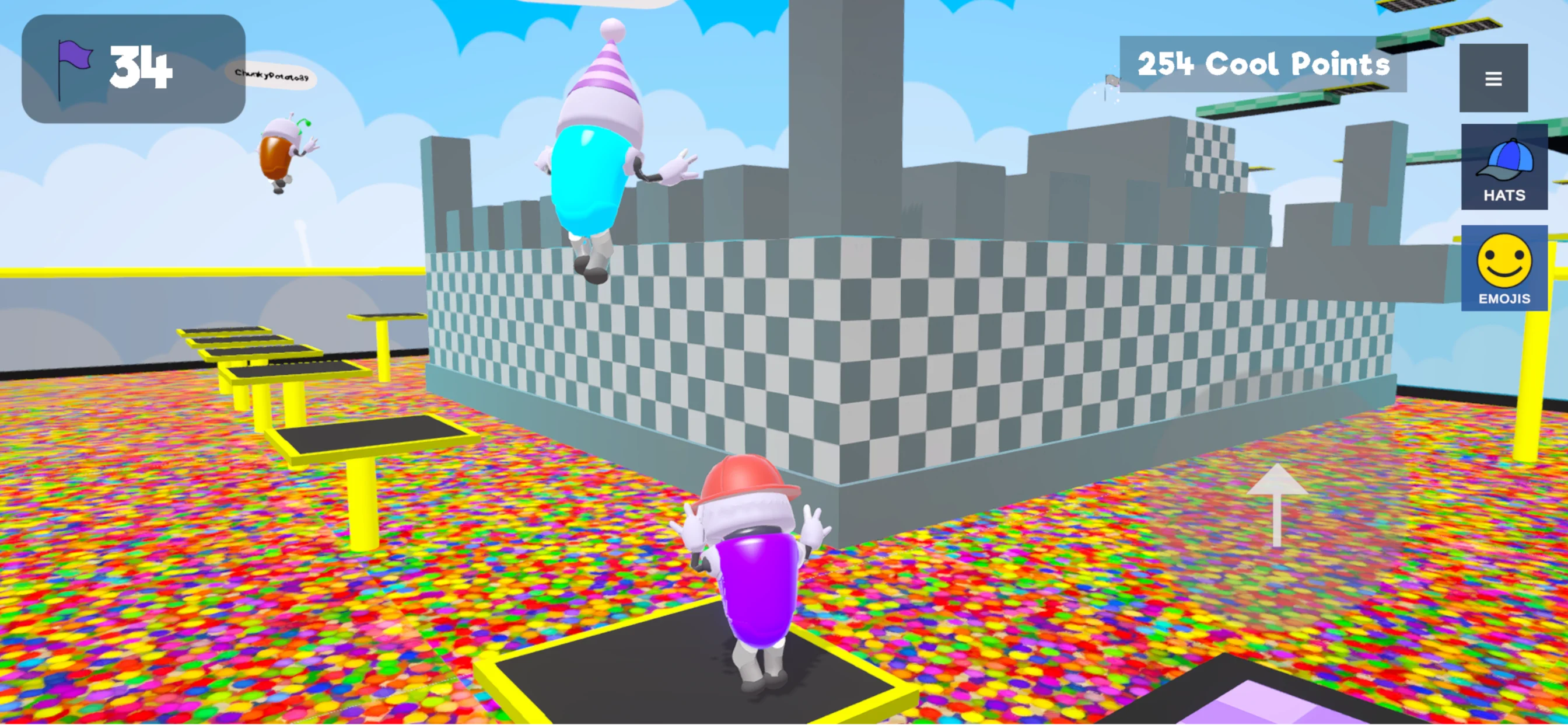 A Buddy Bot bouncing through Trampoline Park